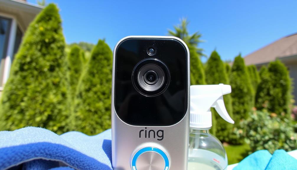 cleaning ring doorbell camera