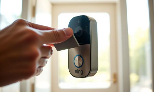 open ring doorbell for charging