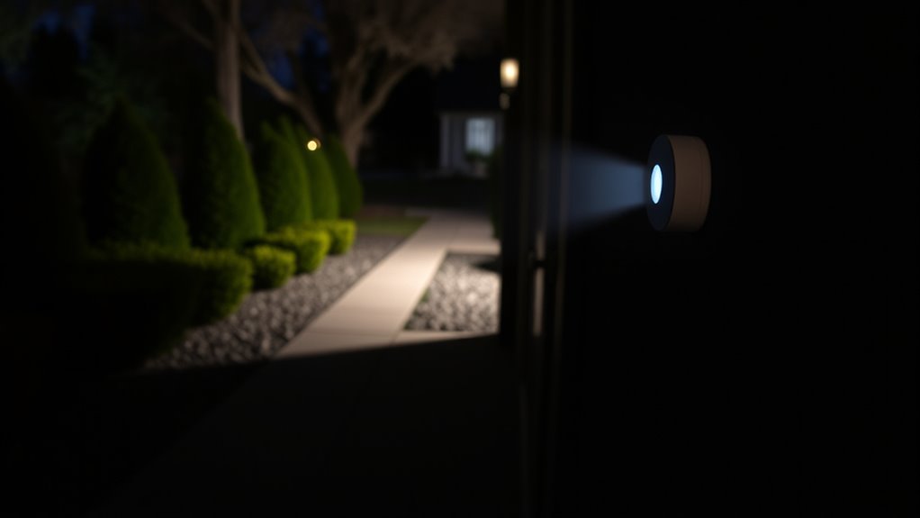 built in lights enhance nighttime security