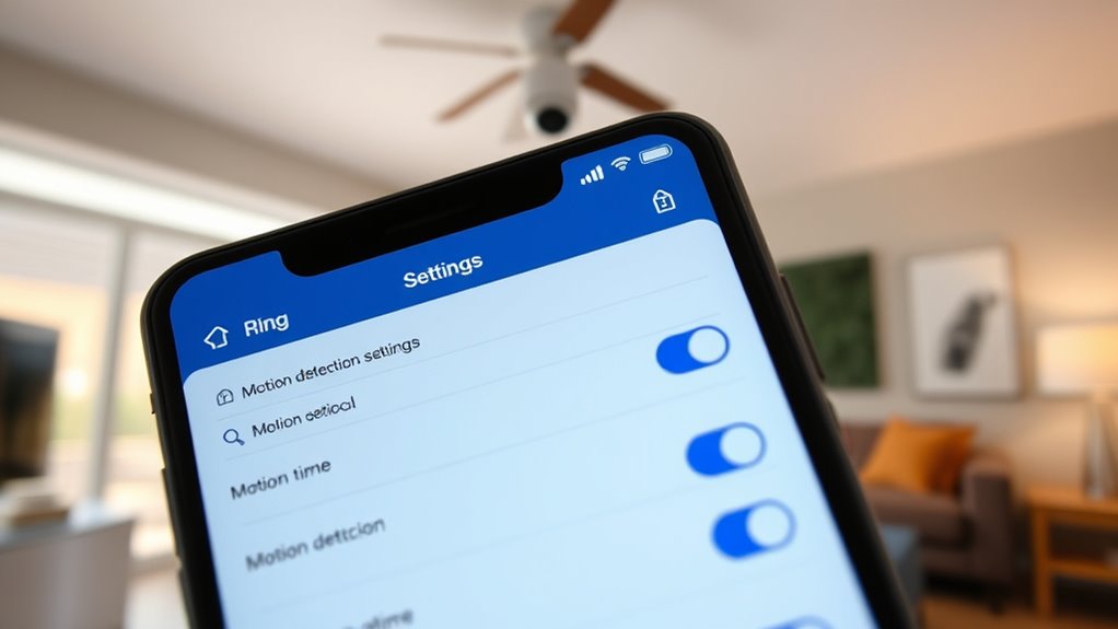 schedule motion detection alerts