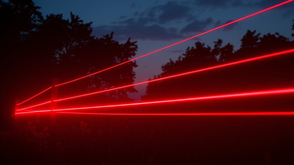 infrared laser beam detection