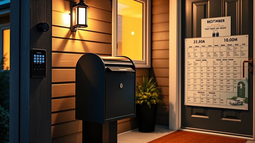 schedule deliveries during secure hours