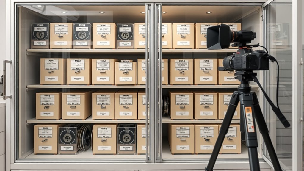 secure organized footage storage