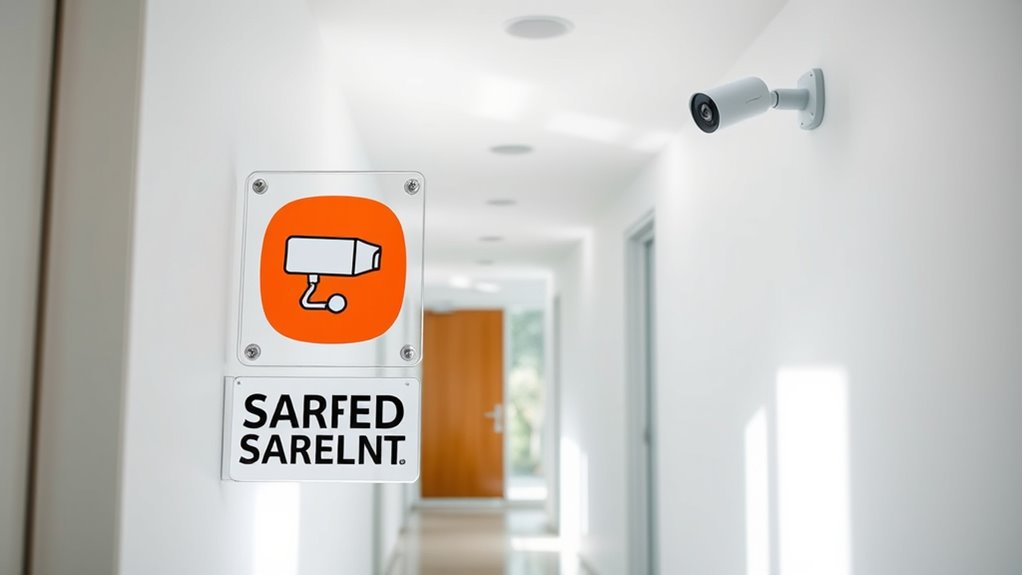 visible legible surveillance signage