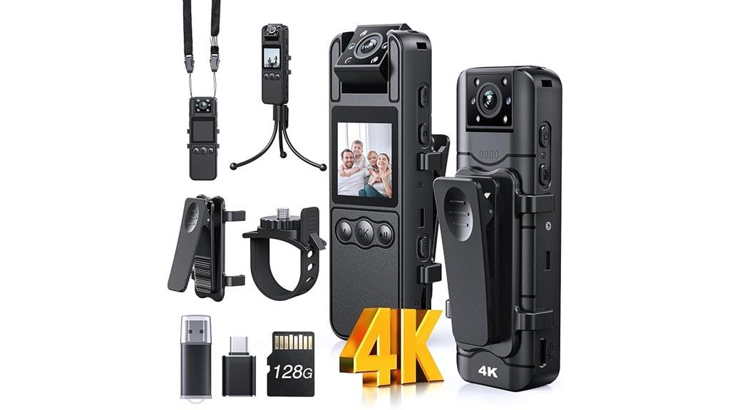 4k body camera recording