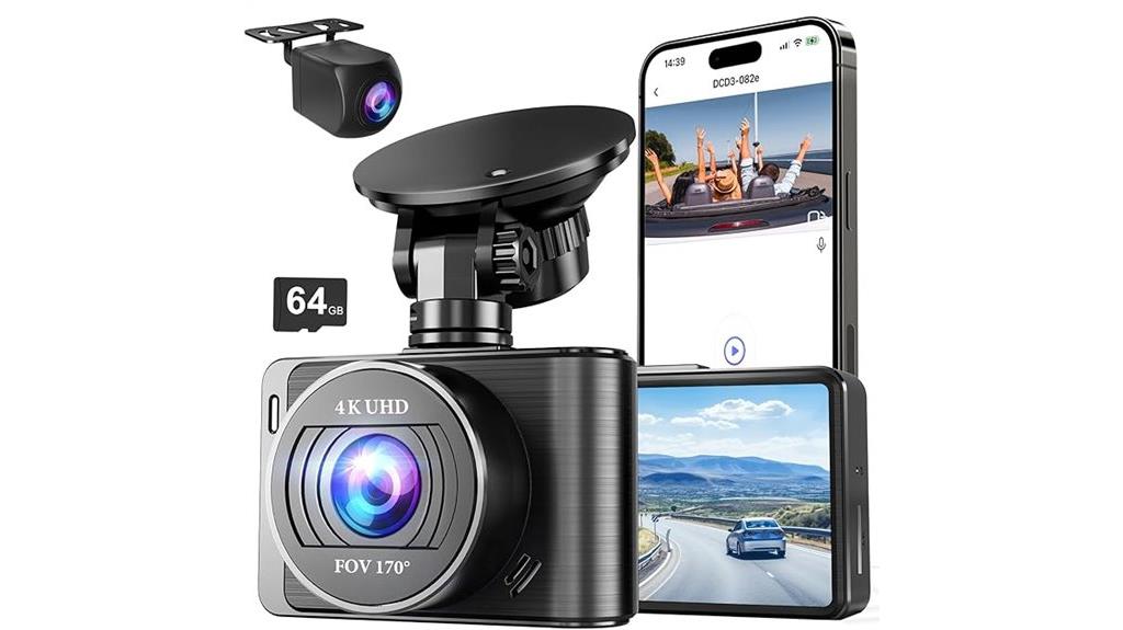 4k front rear camera