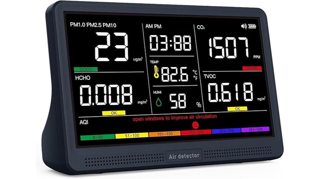 7 in 1 air quality monitor