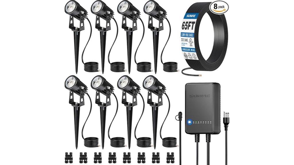 8 pack waterproof landscape lights
