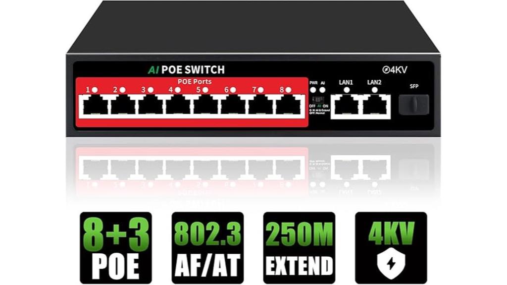 8 port poe switch