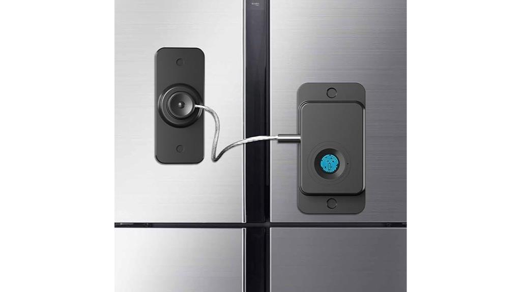 biometric refrigerator lock adhesive