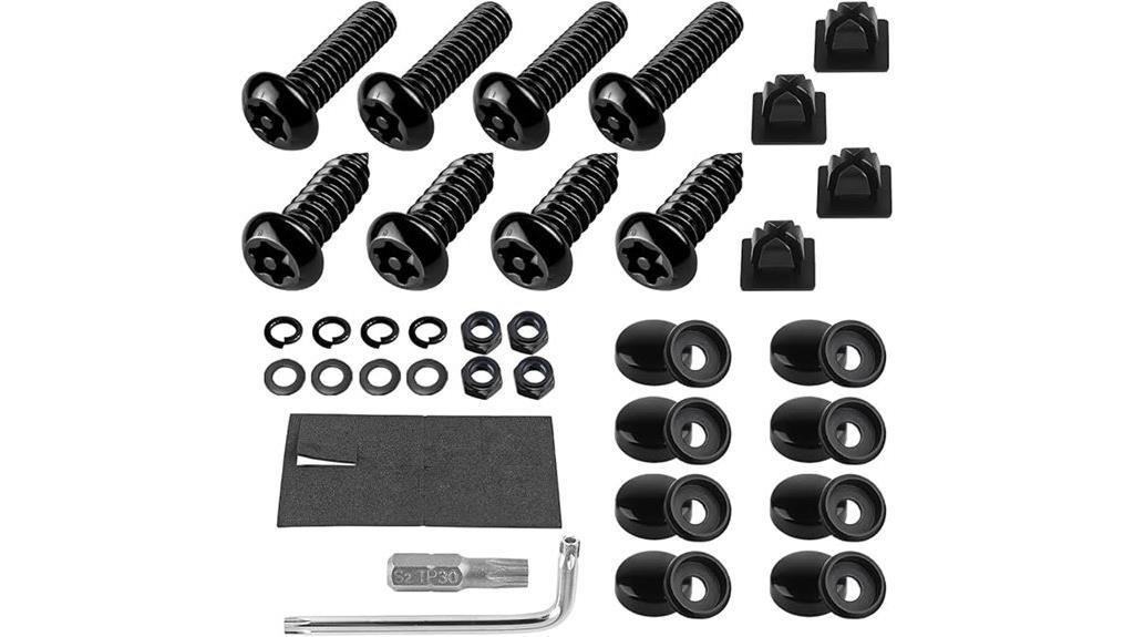 black anti theft screws