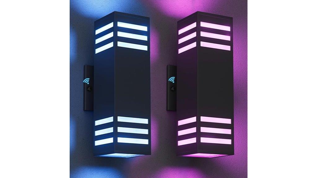 color changing outdoor sconces