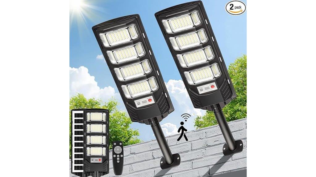 dual solar flood lights