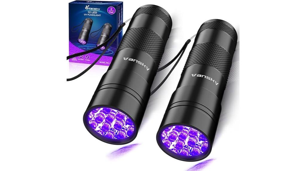 dual uv flashlights pack
