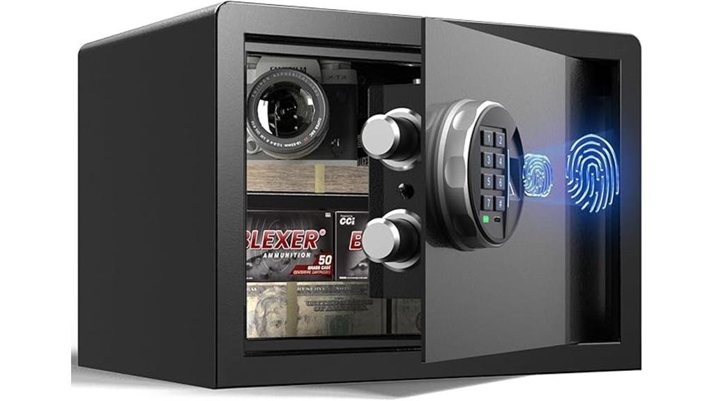 fingerprint biometric safe with led