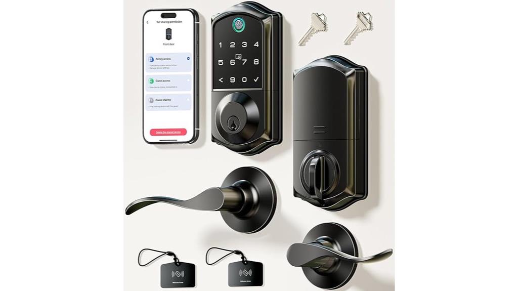 fingerprint smart lock with handles