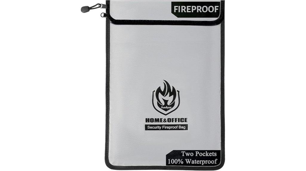 fireproof document bag with pockets