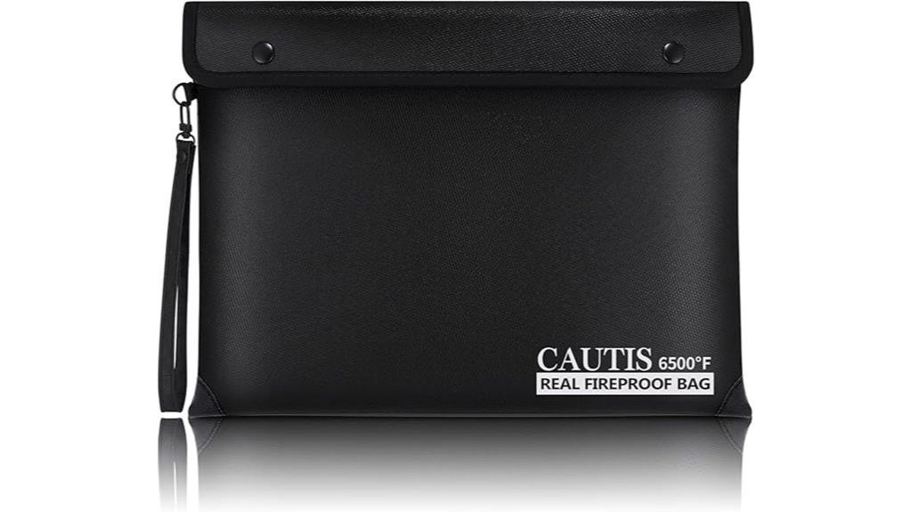 fireproof document wallet bag