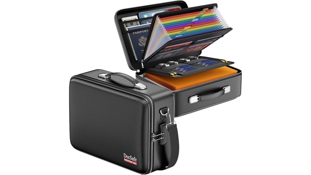 fireproof locking document box