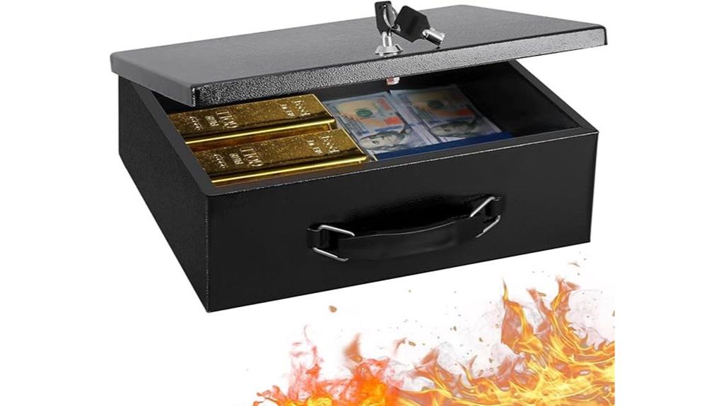 fireproof locking document box