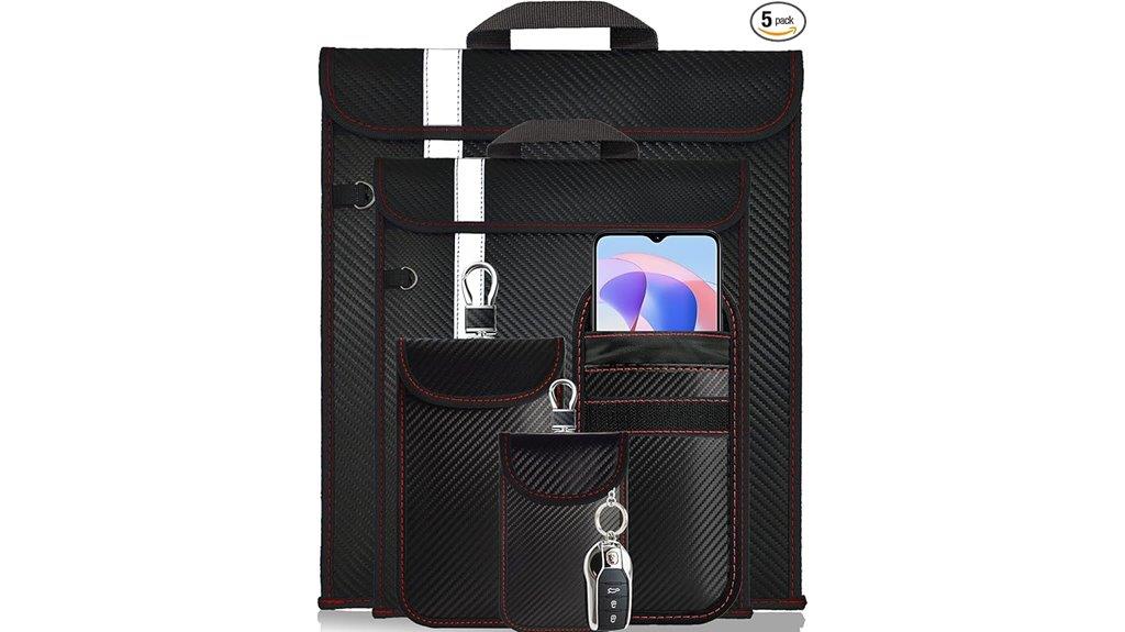five pack signal blocking bags