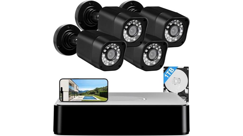 four camera 1080p wired system