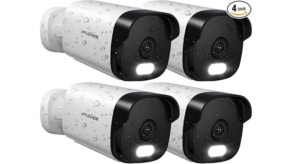 four pack 4k outdoor cameras