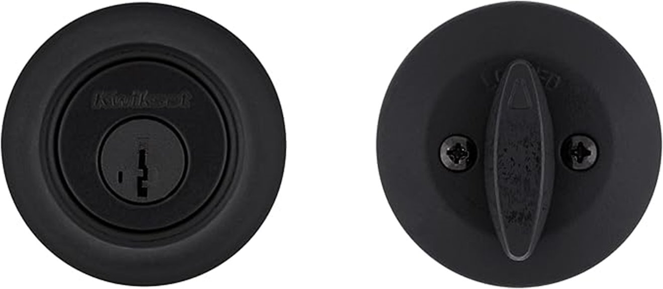 matte black deadbolt lock