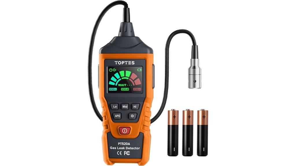 natural gas detector with gooseneck
