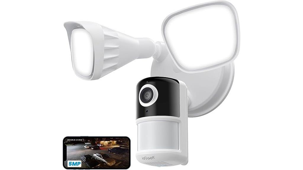 outdoor 5mp security floodlight
