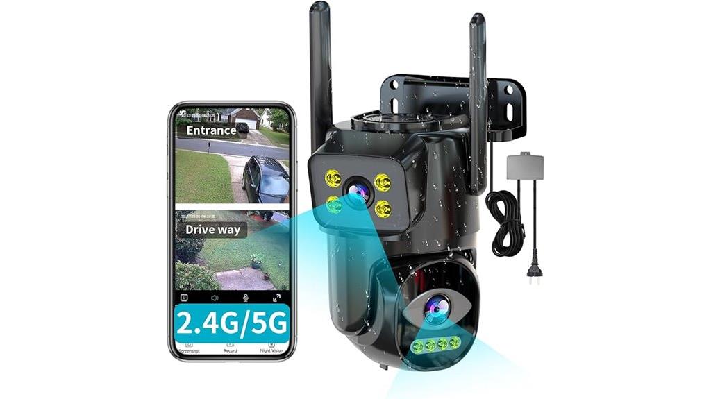 outdoor dual lens wifi camera