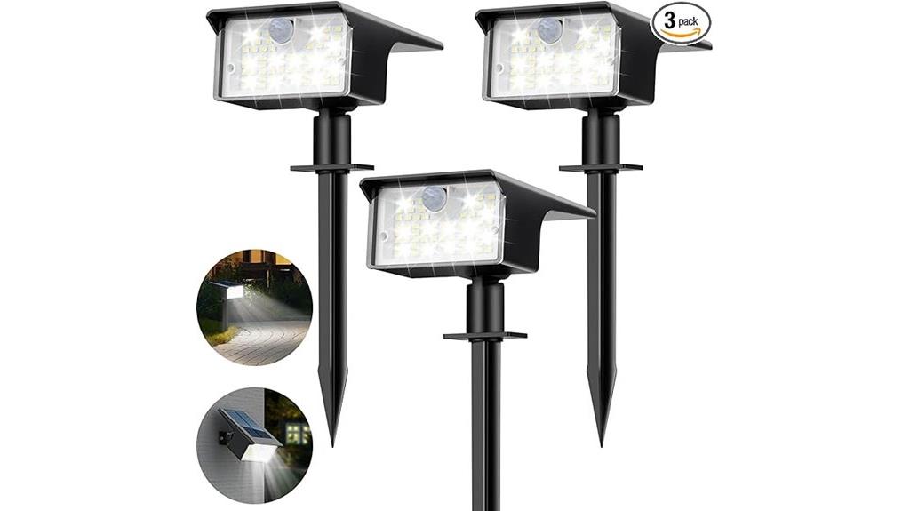 outdoor solar spotlights set