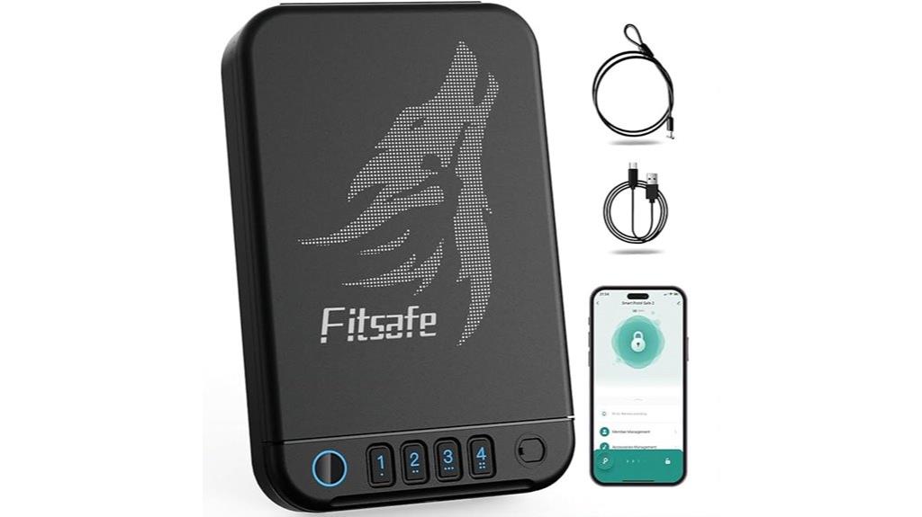 portable biometric pistol safe