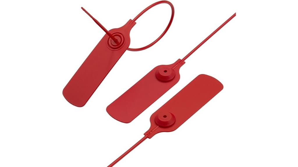 red plastic tamper seals
