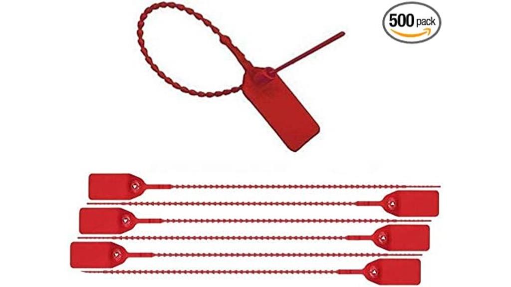 red plastic tamper seals