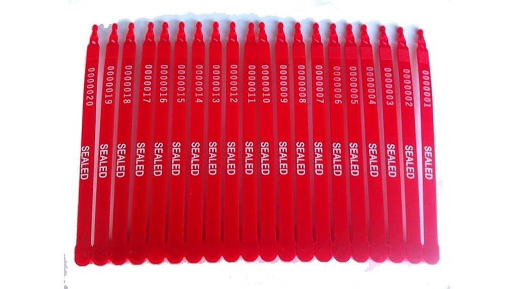 red plastic truck seals