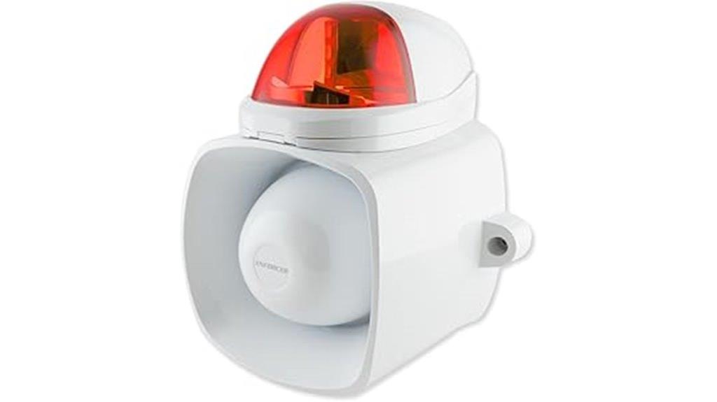 red siren with strobe