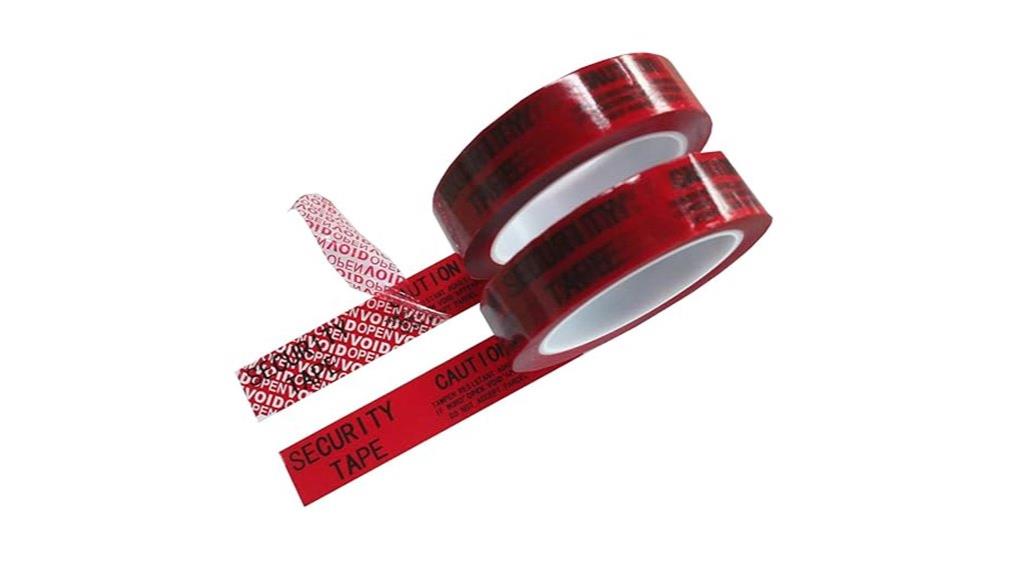red tamper seal tapes