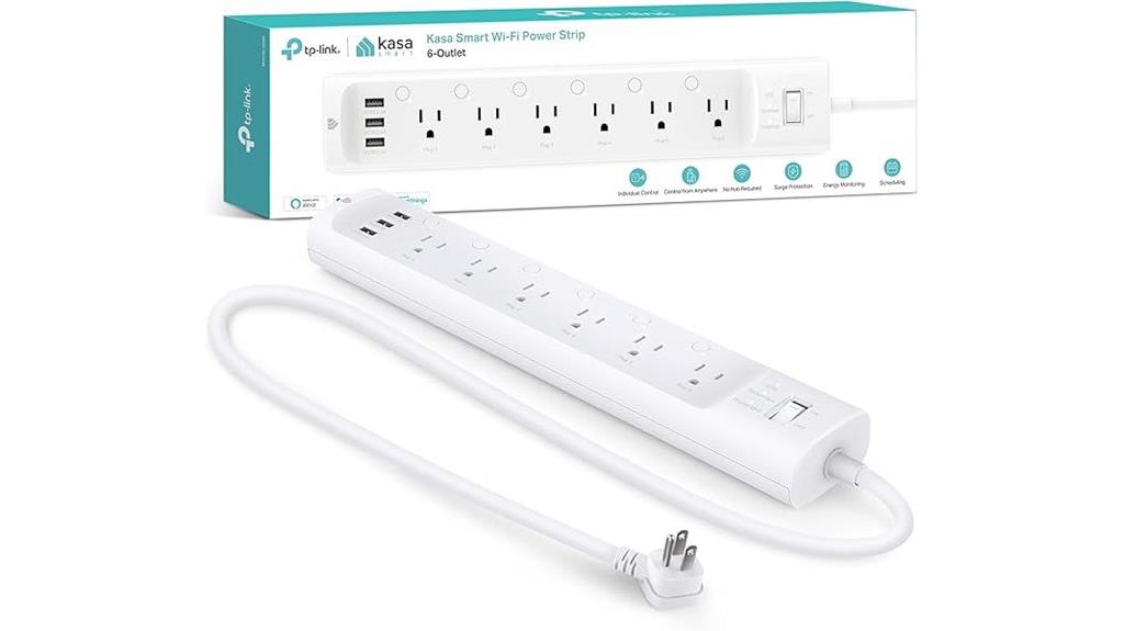 six outlet smart power strip