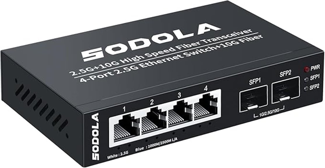 six port 2 5g switch