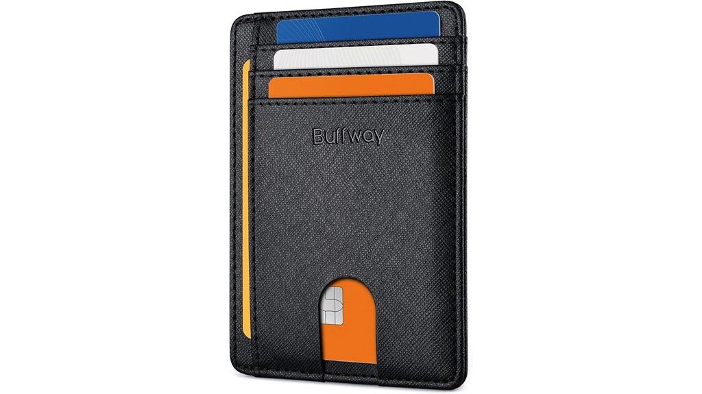 slim leather rfid wallet