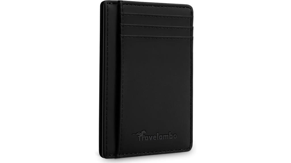 slim rfid leather wallet