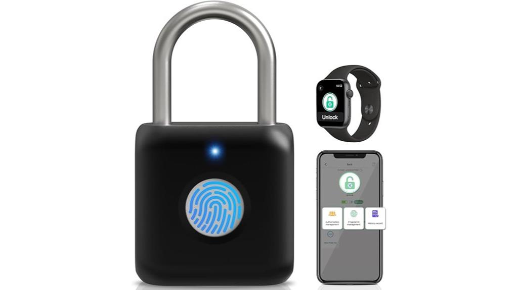 smart fingerprint padlock security