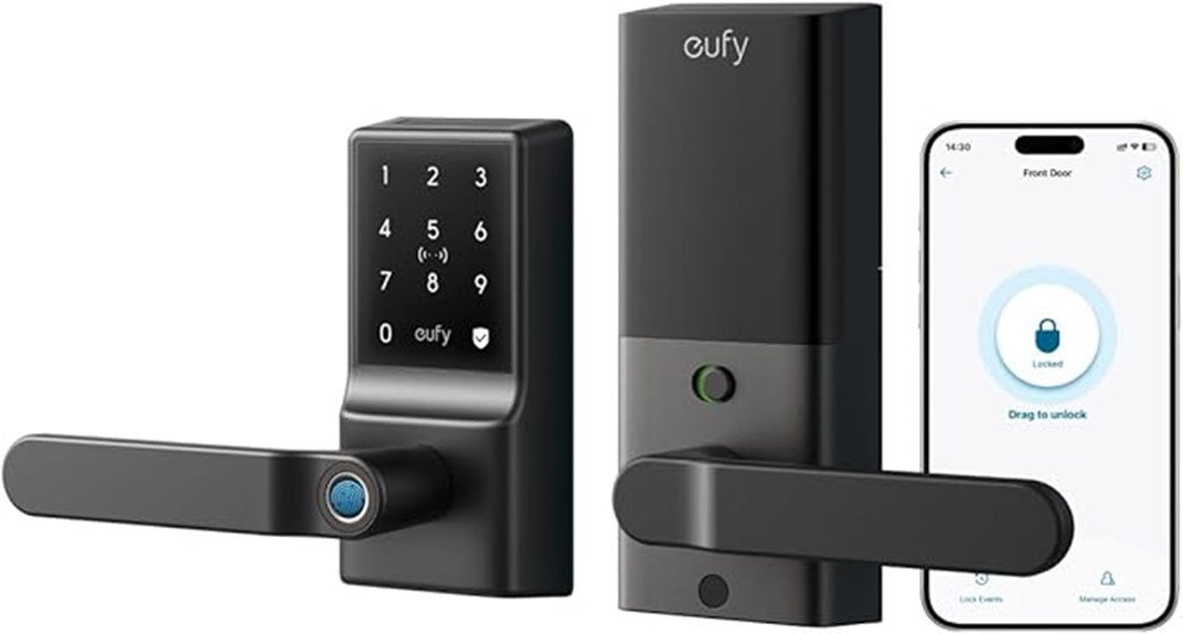 smart lock with handle