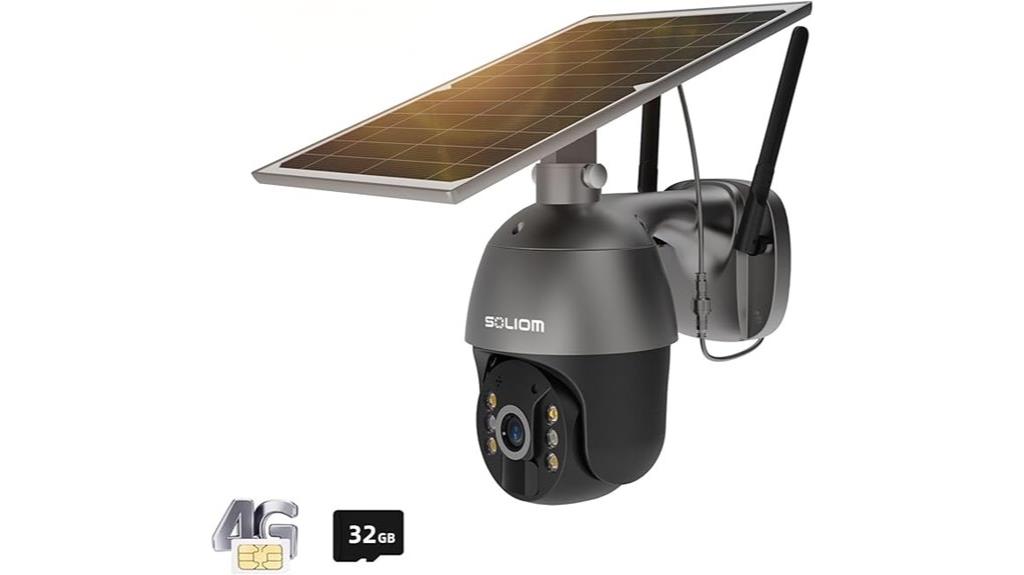 solar powered 360 security camera