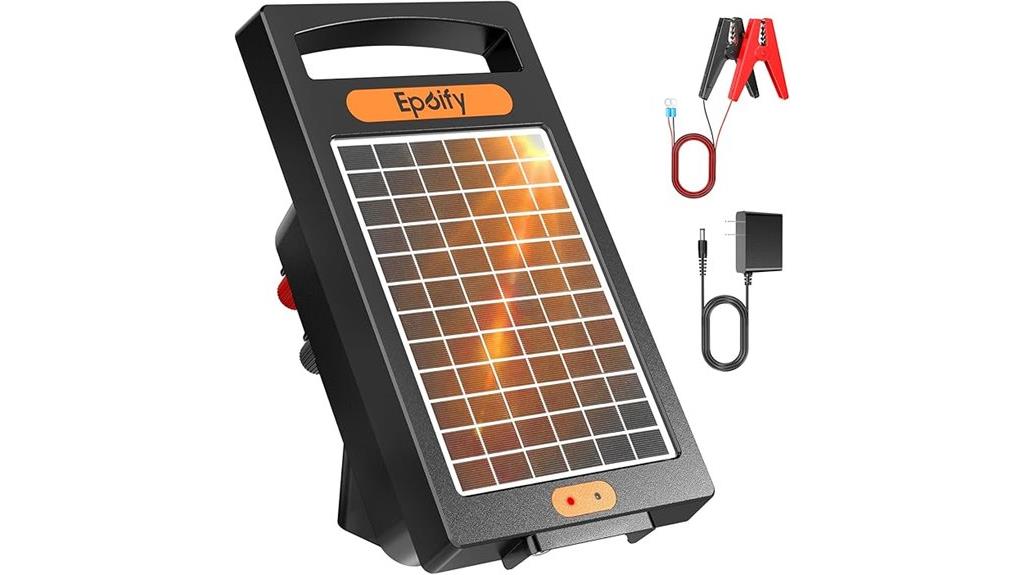 solar powered long range fence charger