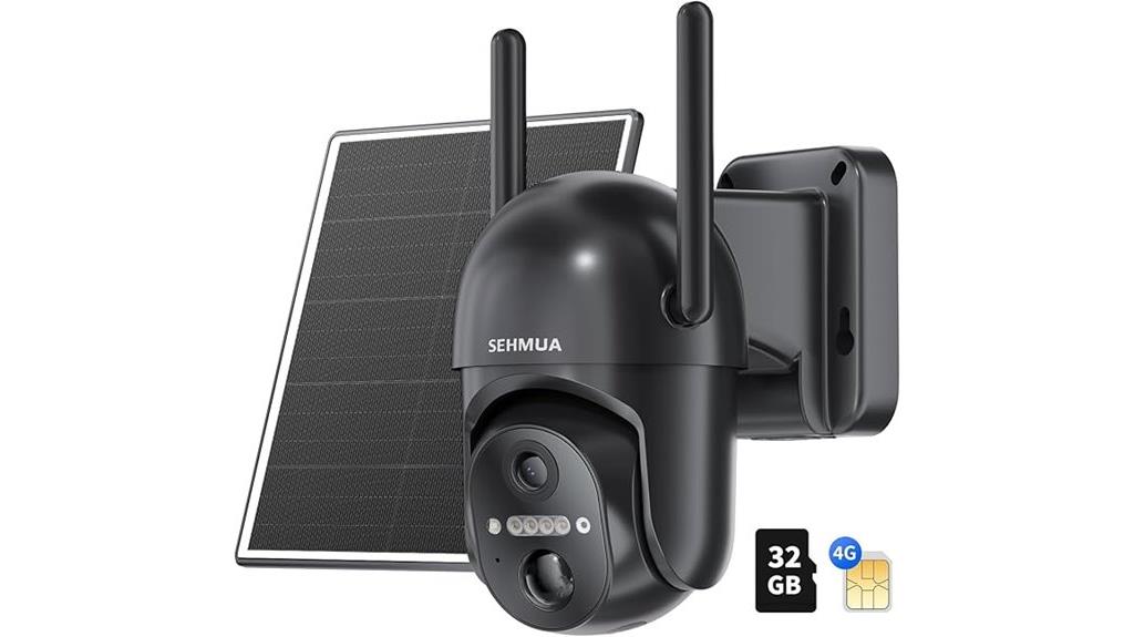 solar powered lte security camera