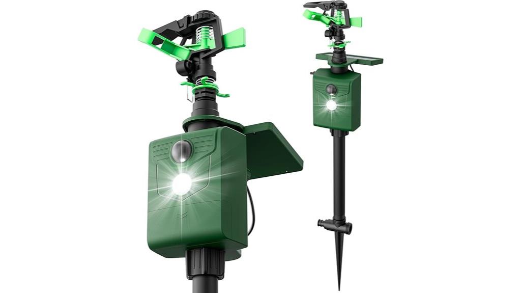 sprinkler with flashing light