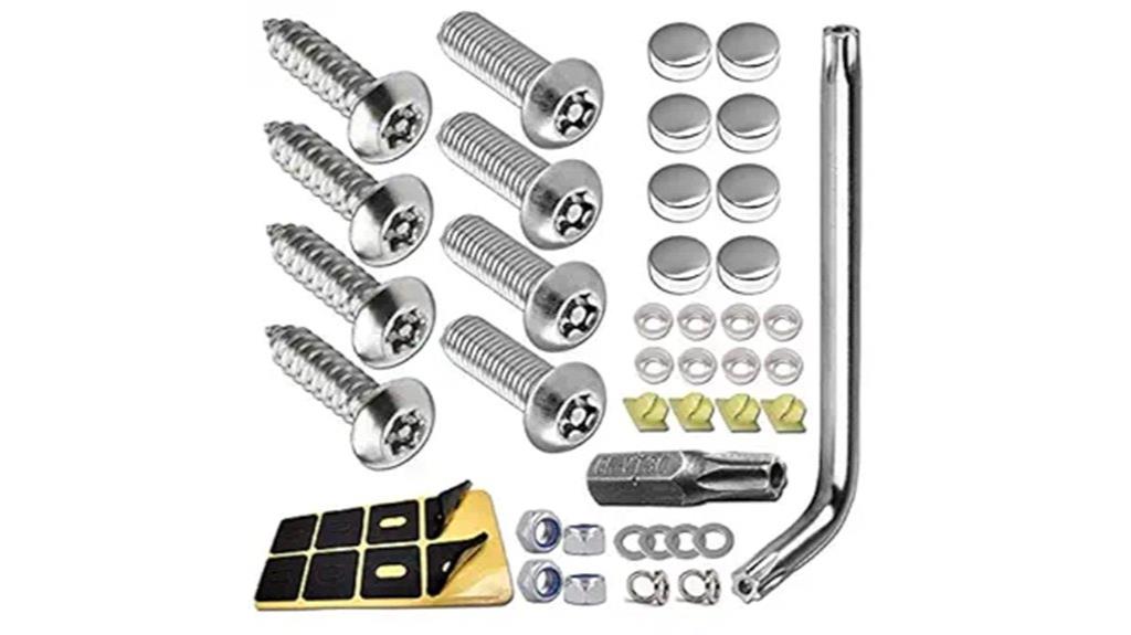 stainless steel license plate security