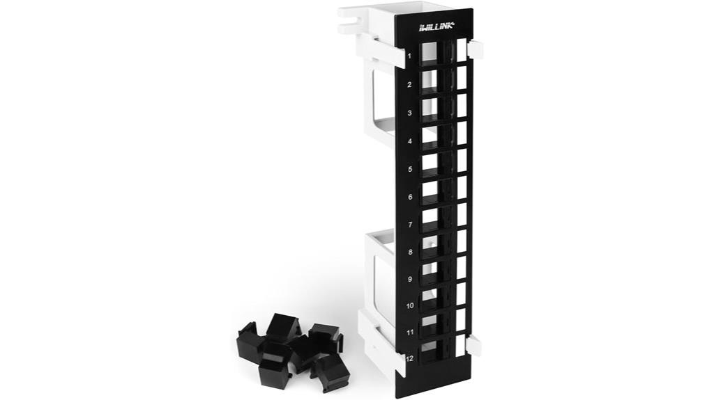 twelve port wall mount panel